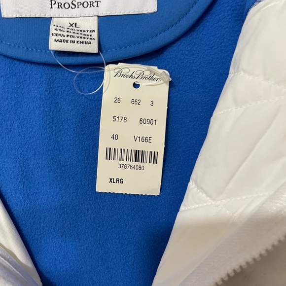 Brooks Brothers XL Pro Sport Primalfot NEW‎ w/tags Full Zip Jacket Zip Pockets - Picture 4 of 6